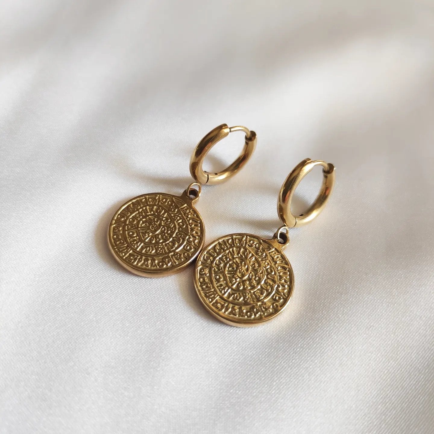 Earrings stainless steel gold