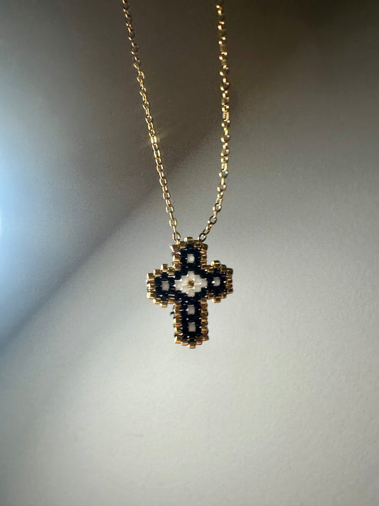 Πλεκτός σταυρός stainless steel  handmade