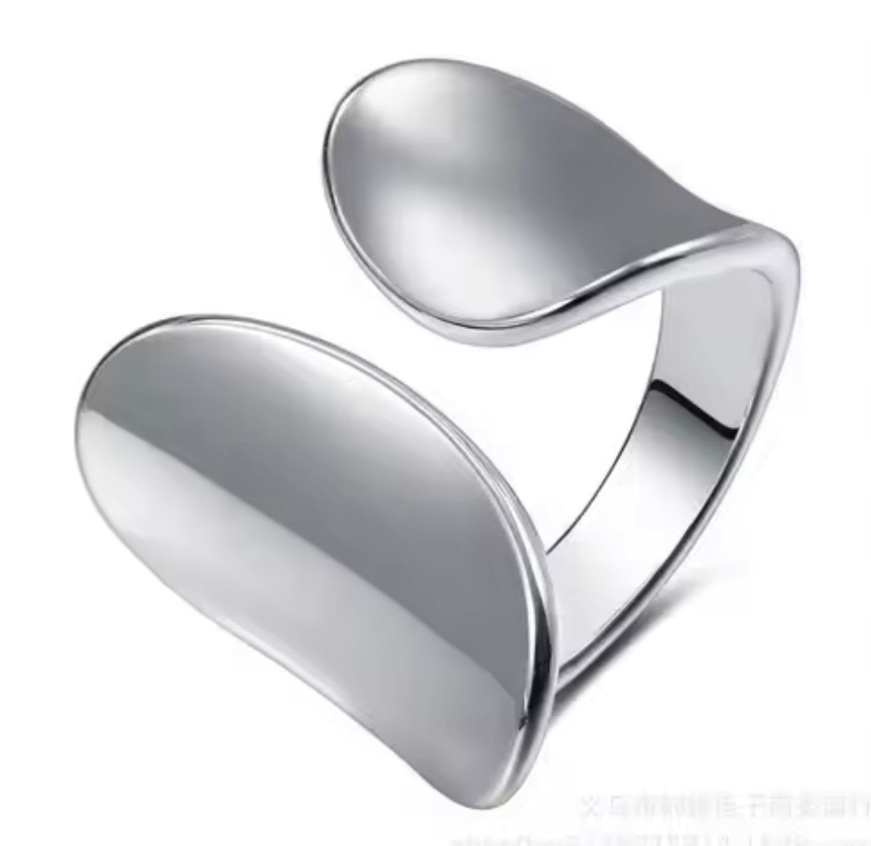 Ring stainless steel silver resizable