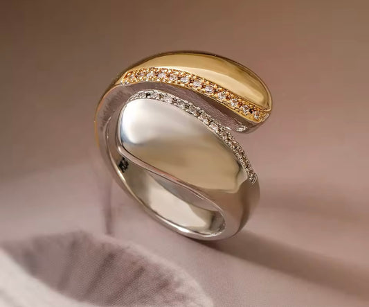 Ring mix colour stainless steel adjustable