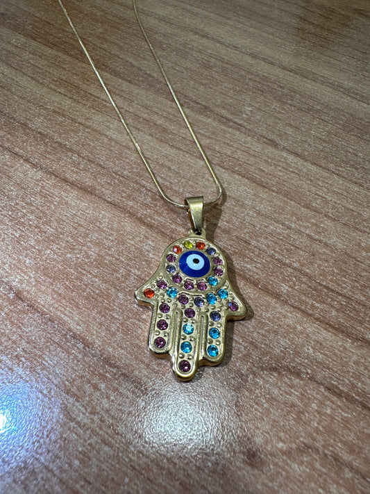 Necklace gold ματι stainless steel