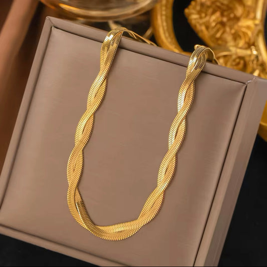 Necklace stainless steel  gold/silver