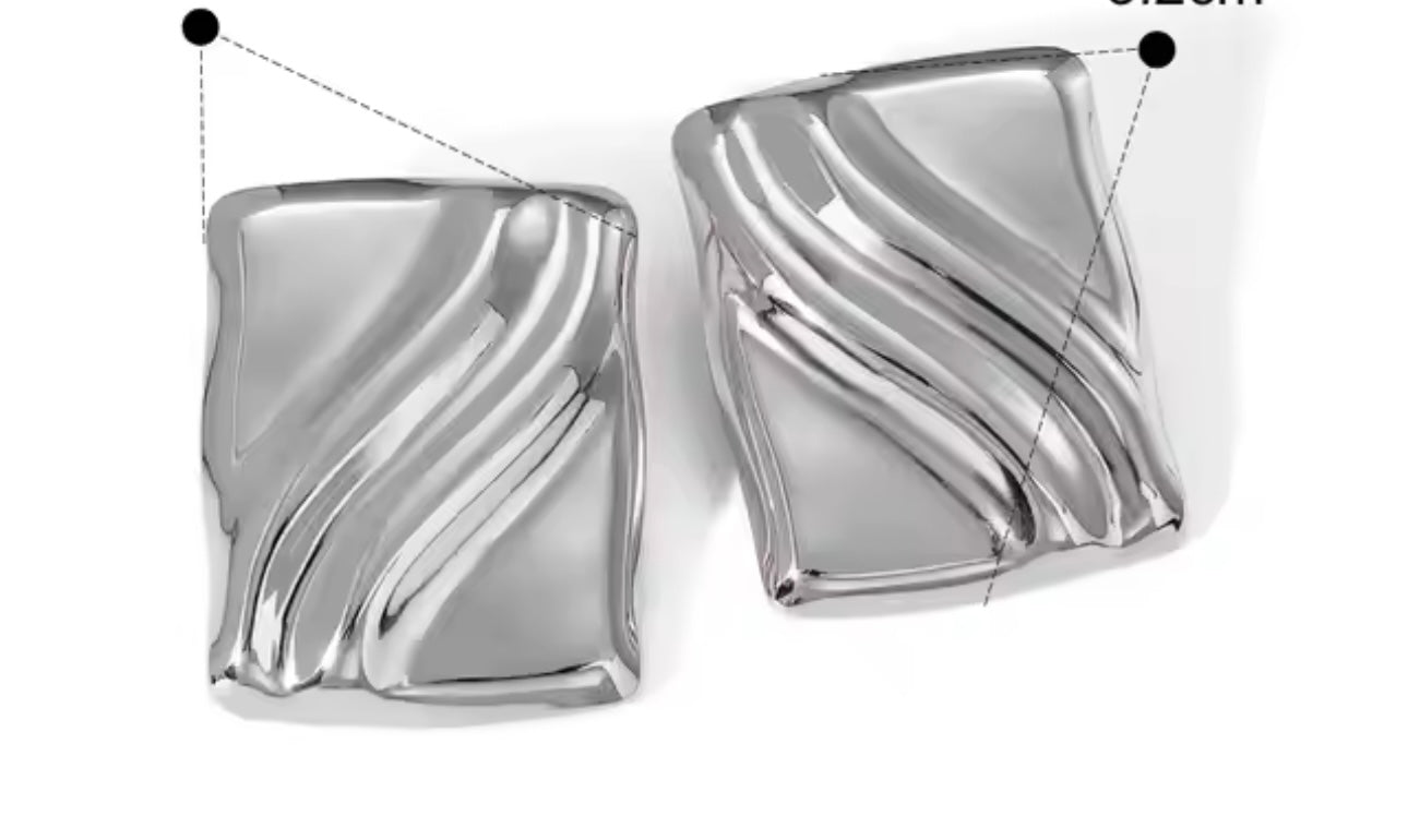 Earrings stainless steel gold/silver colour  18k gold