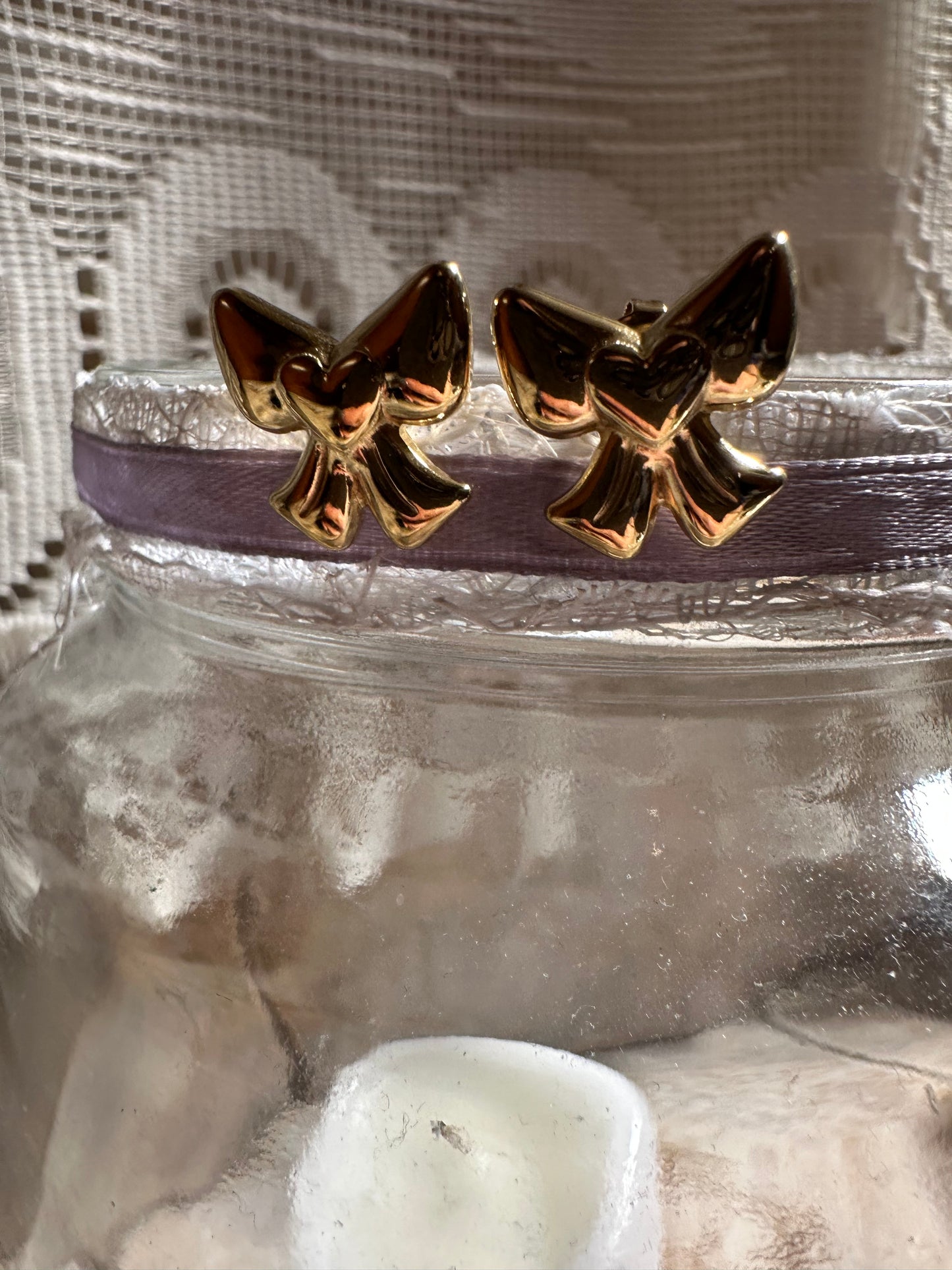 Earrings stainless steel gold