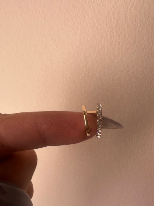 Ear cuff gold double