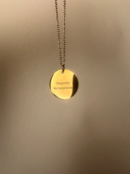 Necklace stainless steel gold