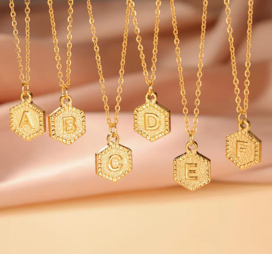 Monogram necklace stainless steel