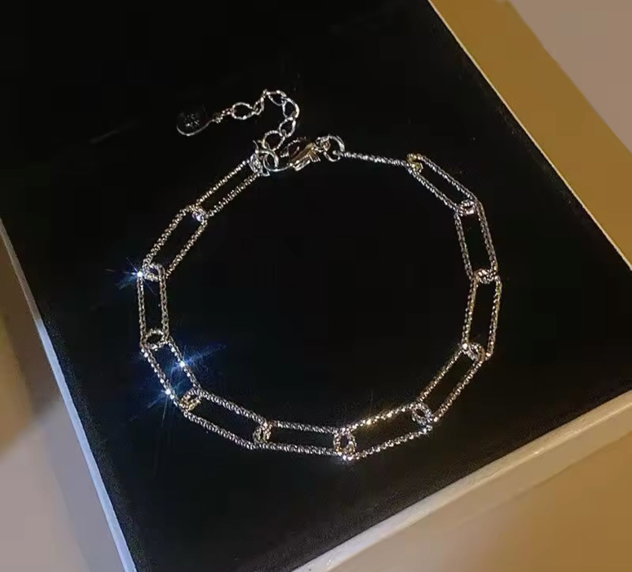 Bracelet silver shiny stainless steel