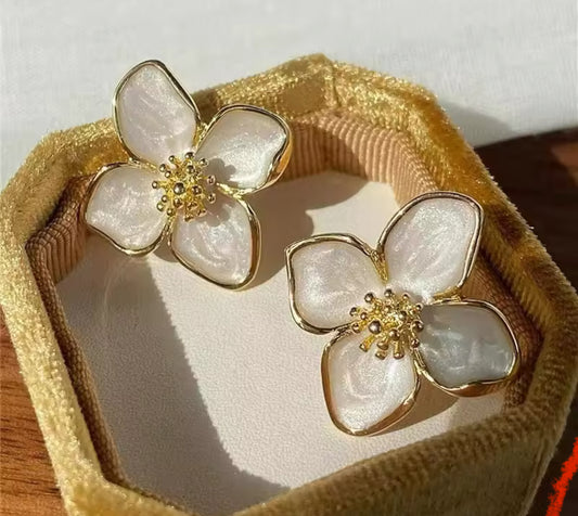 Earrings stainless steel flowers