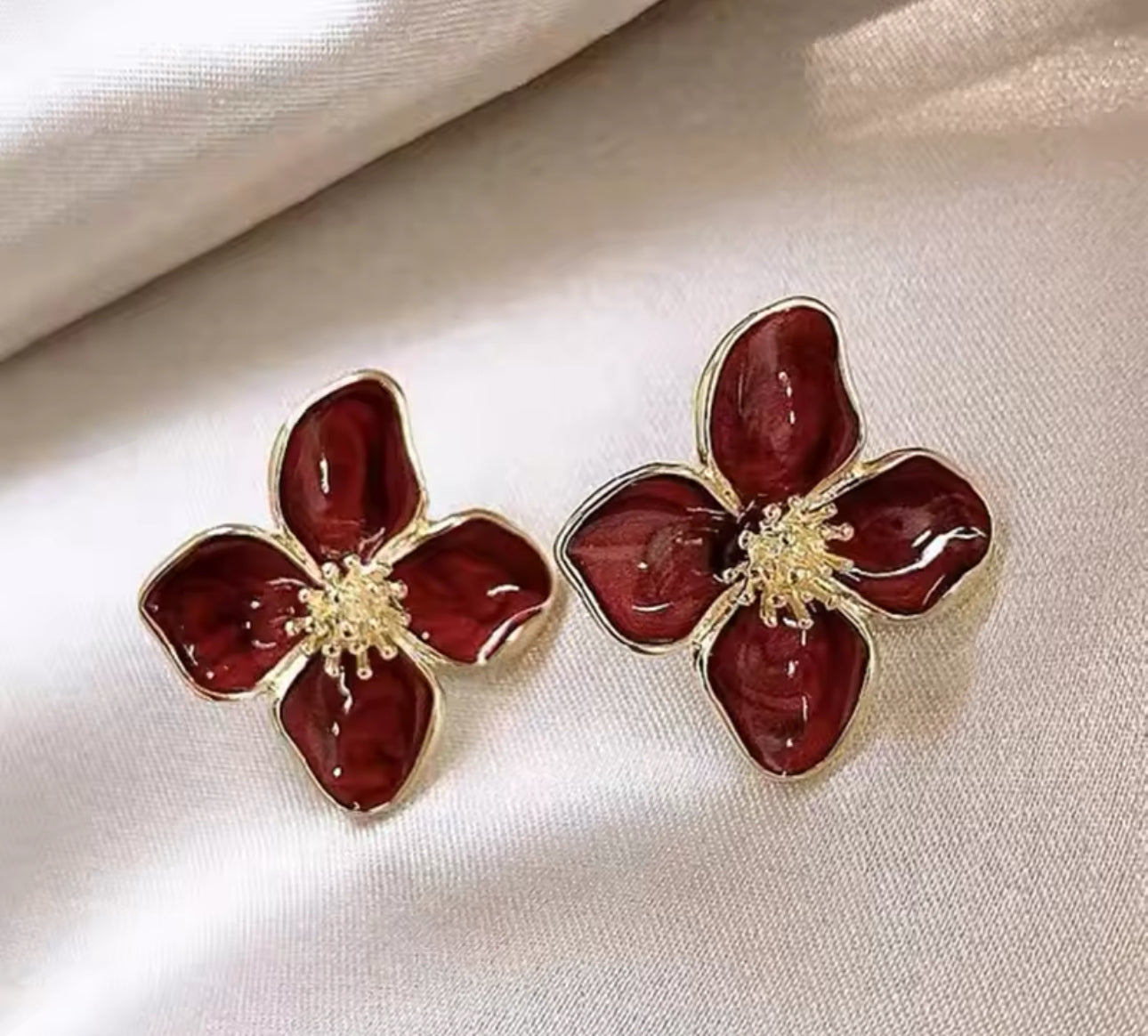 Earrings stainless steel flowers