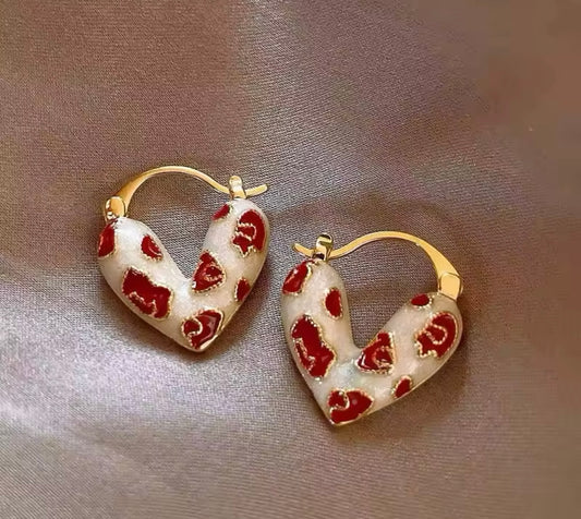 Earrings alloy heart