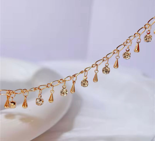 stainless steel necklace gold with diamonds
